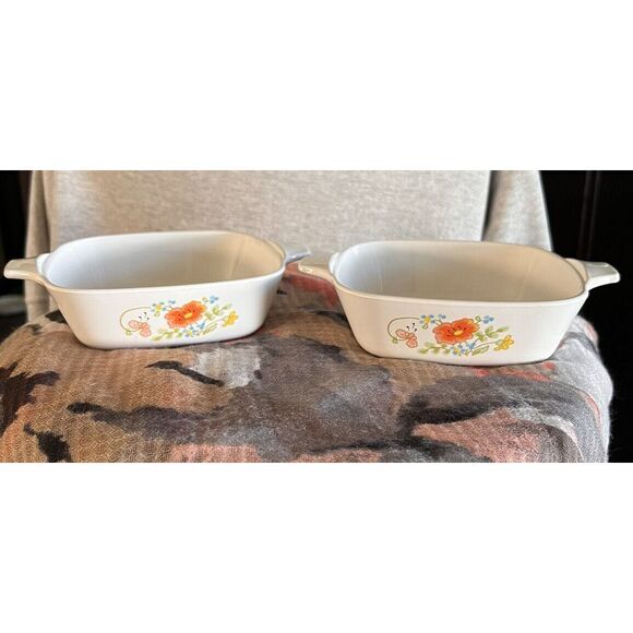 Petite Corning Ware casserole‎ dish set - Wild Flowers pattern - Picture 1 of 3